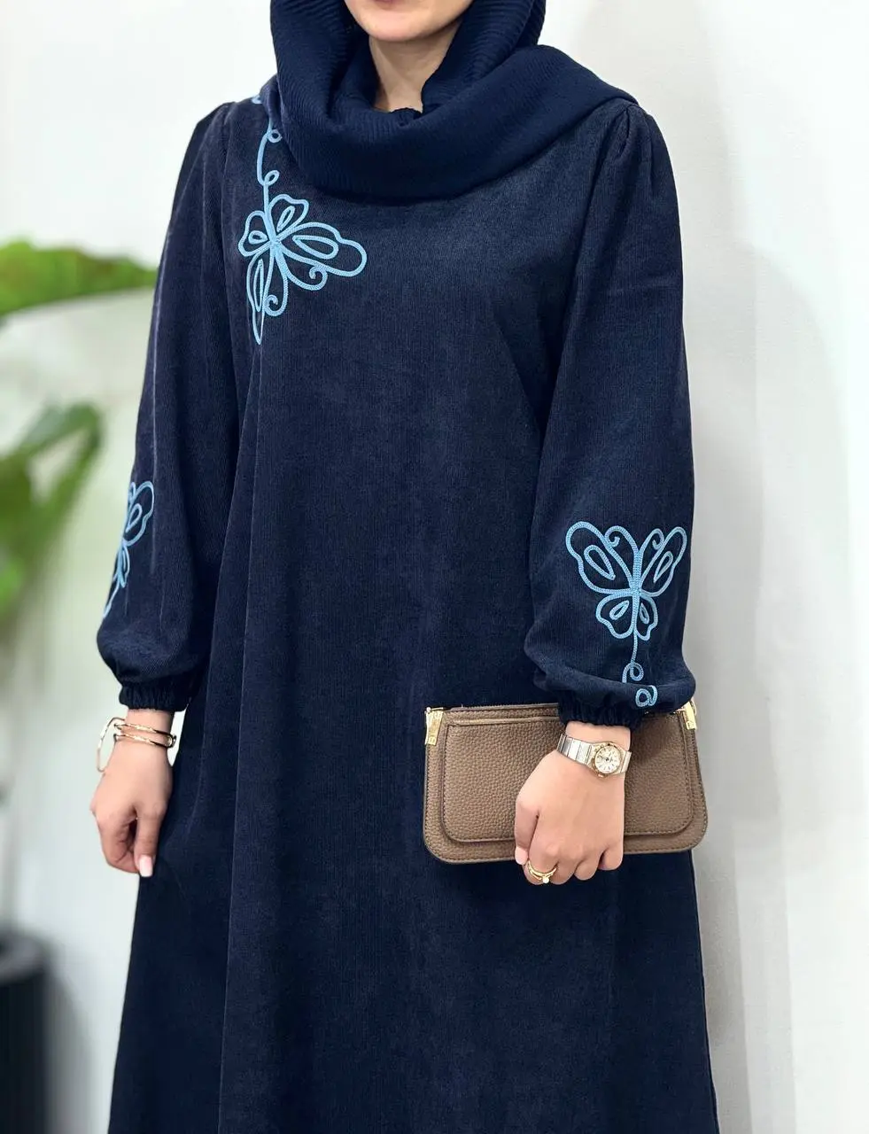 پیراهن مانتویی گلدوزی یامین